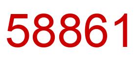 Number 58861 red image