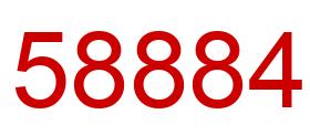 Número 58884 imagen rojo