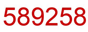 Número 589258 imagen rojo