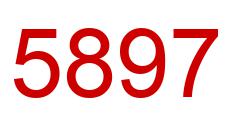 Number 5897 red image