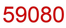 Number 59080 red image