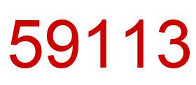 Number 59113 red image