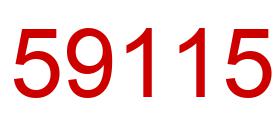 Number 59115 red image