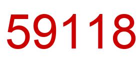 Number 59118 red image
