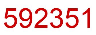 Número 592351 imagen rojo
