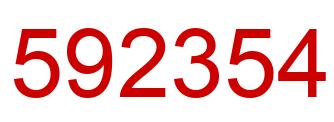 Number 592354 red image