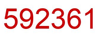 Number 592361 red image
