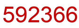 Number 592366 red image