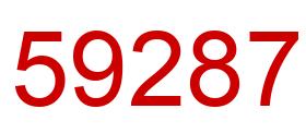 Number 59287 red image
