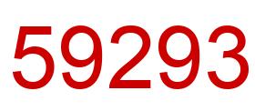 Number 59293 red image