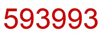Number 593993 red image