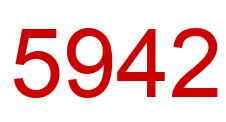 Number 5942 red image