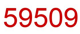 Number 59509 red image