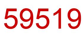 Número 59519 imagen rojo