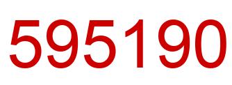 Number 595190 red image