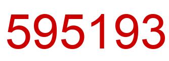 Number 595193 red image