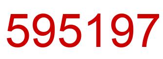 Number 595197 red image