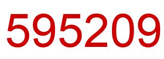 Number 595209 red image