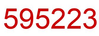 Número 595223 imagen rojo