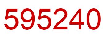 Número 595240 imagen rojo