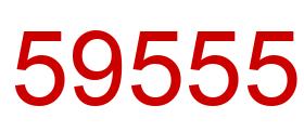 Number 59555 red image