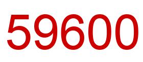 Number 59600 red image