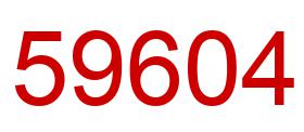 Number 59604 red image