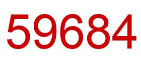 Number 59684 red image
