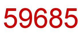 Number 59685 red image