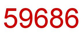 Number 59686 red image
