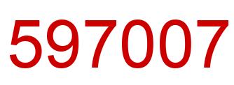 Número 597007 imagen rojo