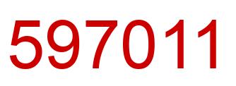 Número 597011 imagen rojo