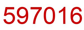 Número 597016 imagen rojo