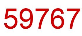 Number 59767 red image
