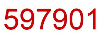 Number 597901 red image