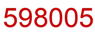 Número 598005 imagen rojo
