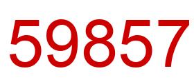 Number 59857 red image
