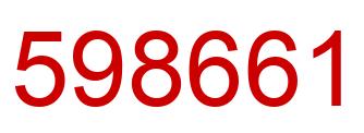 Número 598661 imagen rojo