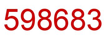 Number 598683 red image
