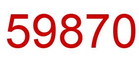 Número 59870 imagen rojo