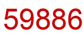 Número 59886 imagen rojo