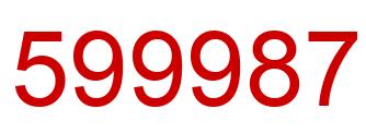 Number 599987 red image