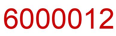 Number 6000012 red image