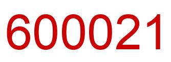 Number 600021 red image