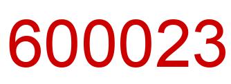 Number 600023 red image