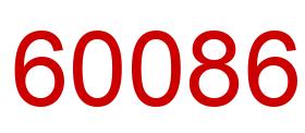 Number 60086 red image