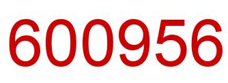 Number 600956 red image