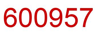 Number 600957 red image