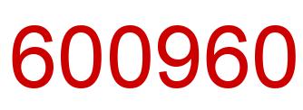 Number 600960 red image