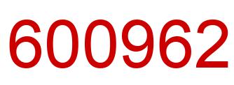 Number 600962 red image